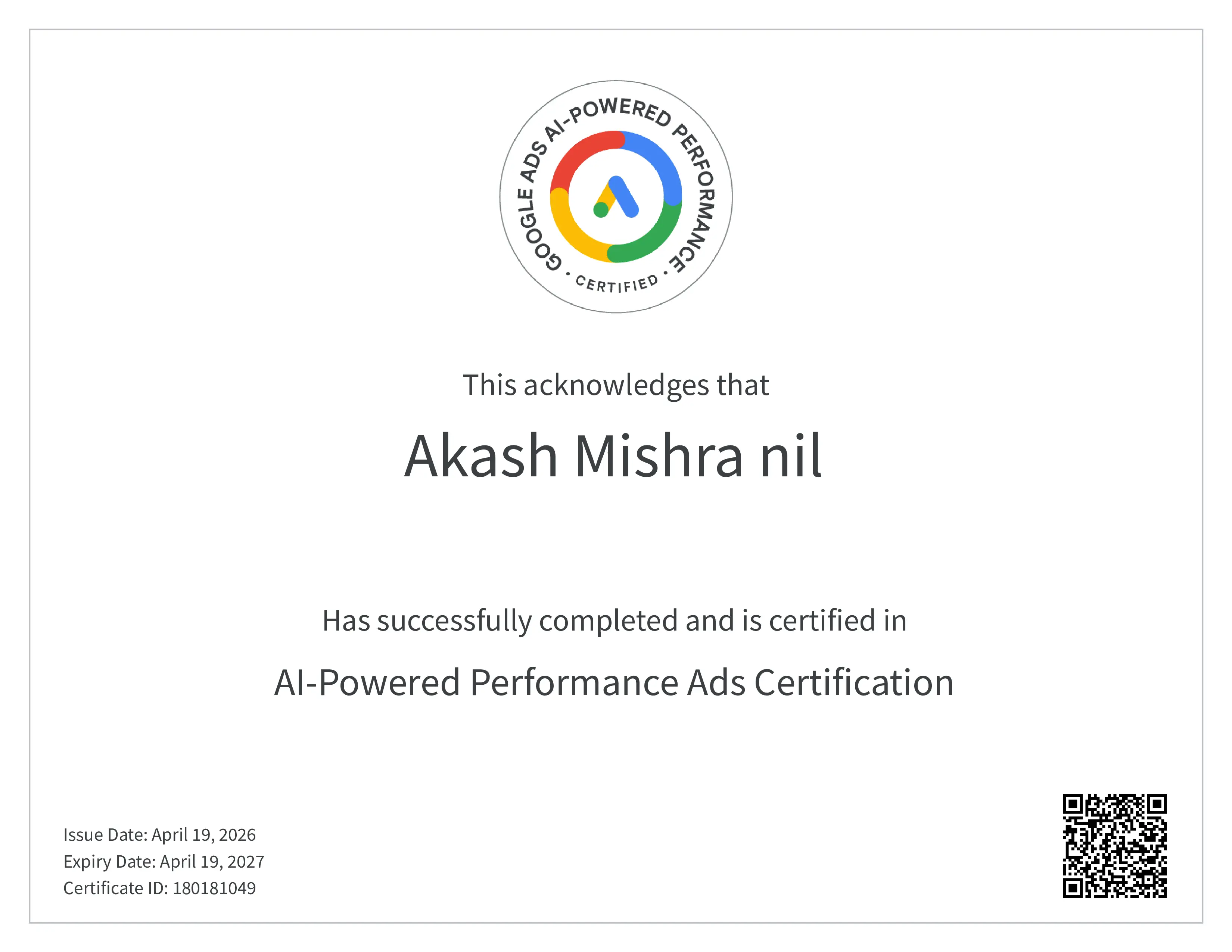 AI-Powered Performance Ads Certification